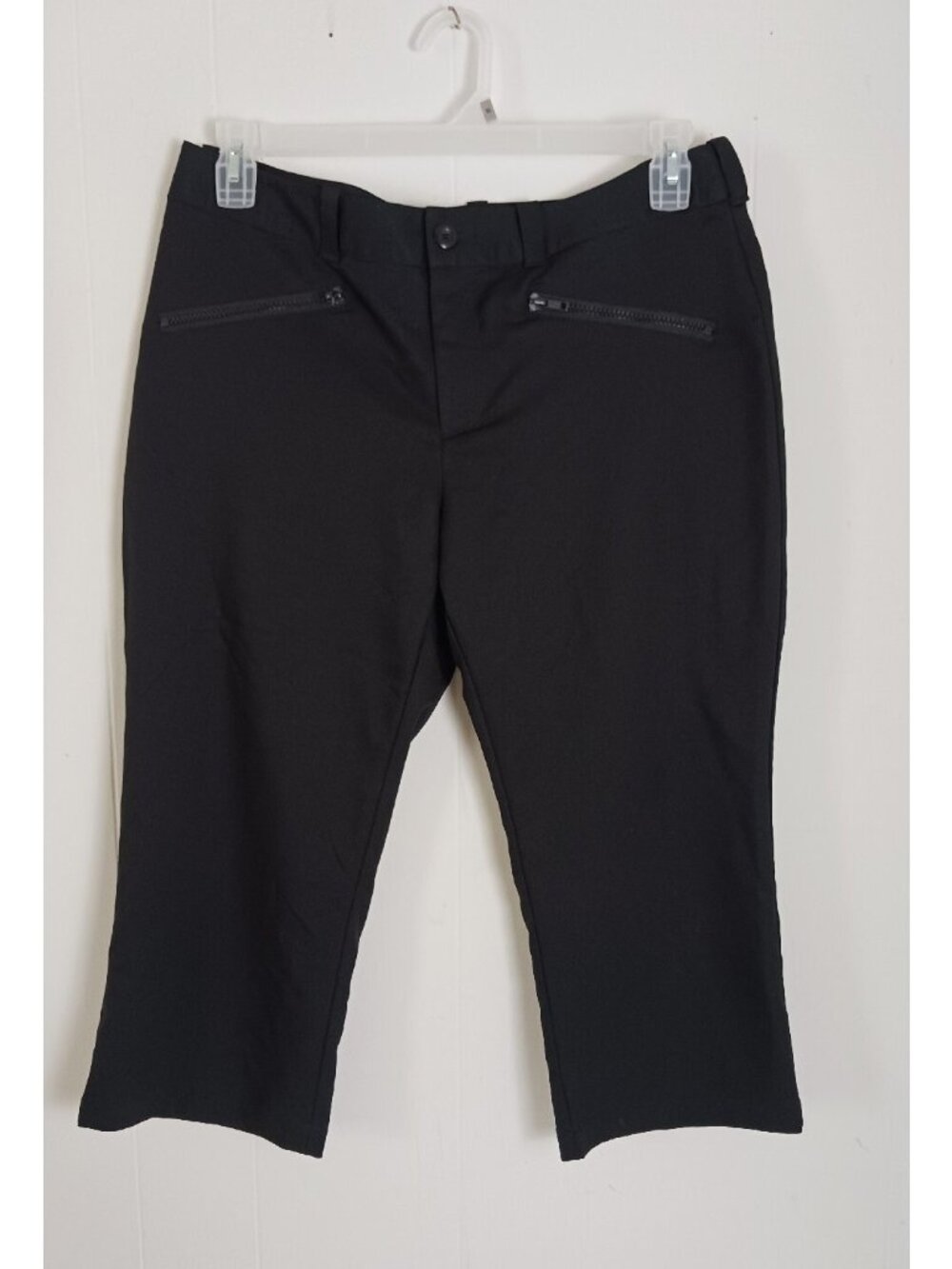 FILA Sport Womens Sz 12  Logo Capri Golf Athletic Pants Zippered Pockets